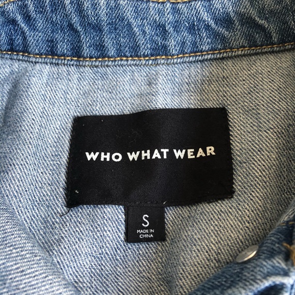 SOLD Who What Wear Ruffle Denim Jacket EUC - Picture 9 of 10